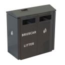 MK1 (2 -Way) Recycling Bin | Street Furniture Ireland | Larkin Engineering 